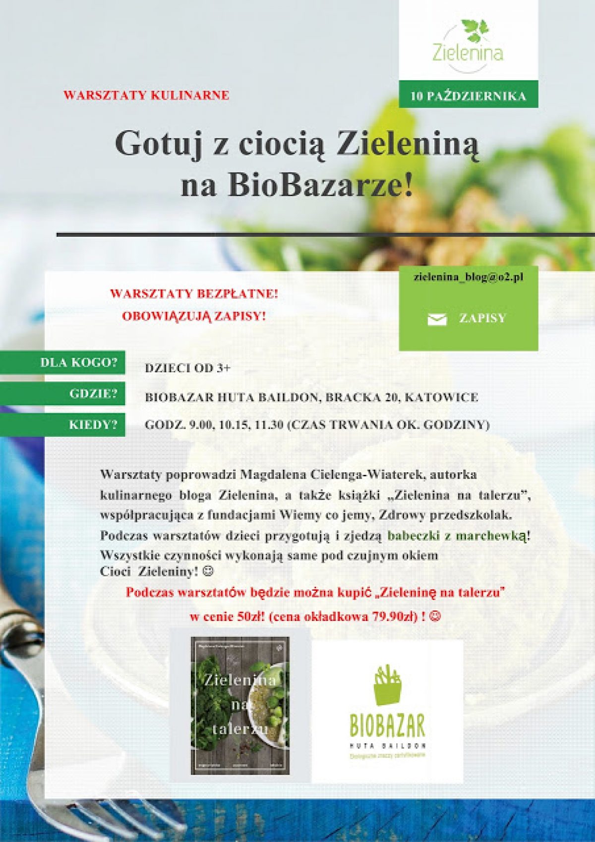 Bezpłatne warsztaty kulinarne dla dzieci na katowickim BioBazarze!